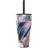 Tervis Traveler Inkreel Butterfly Wing Triple Walled Insulated Tumbler Travel Cup Keeps Drinks Cold & Hot, 30oz - with Straw Lid, Stainless Steel