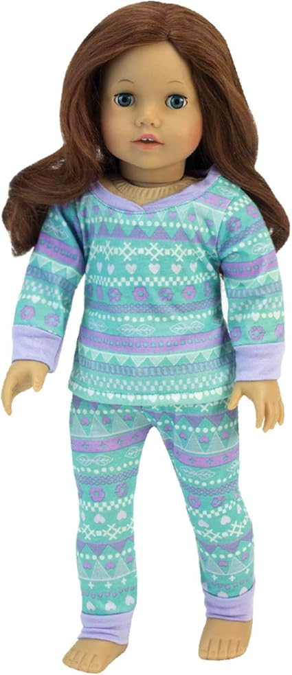 18 inch doll pajama set