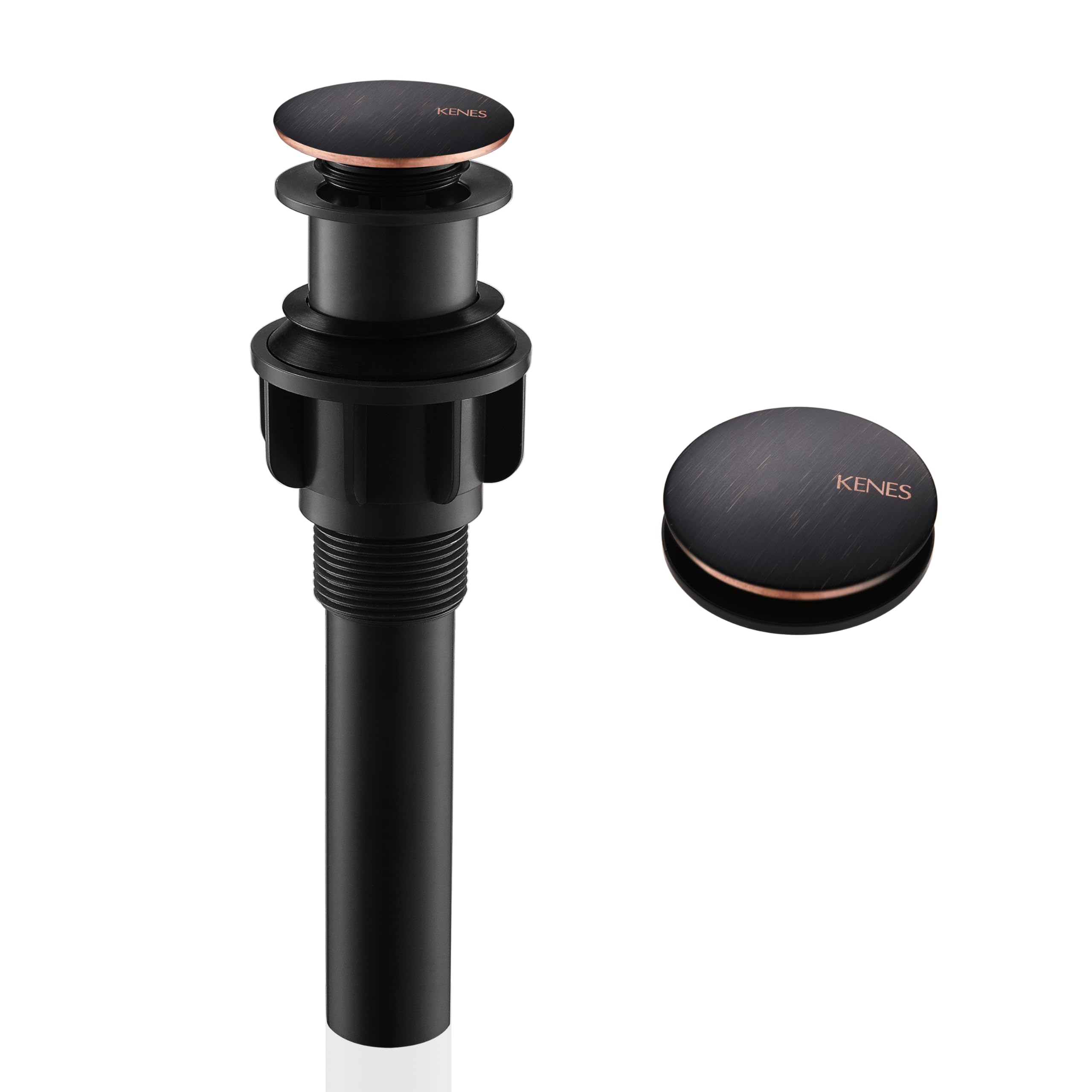 Photo 1 of **Plastic**
KENES Bathroom Vessel Pop Up Sink Drain, Vanity Faucet Sink Drain Stopper, Sink Drain Assembly Without Overflow Anti Clog Pop Up Drain