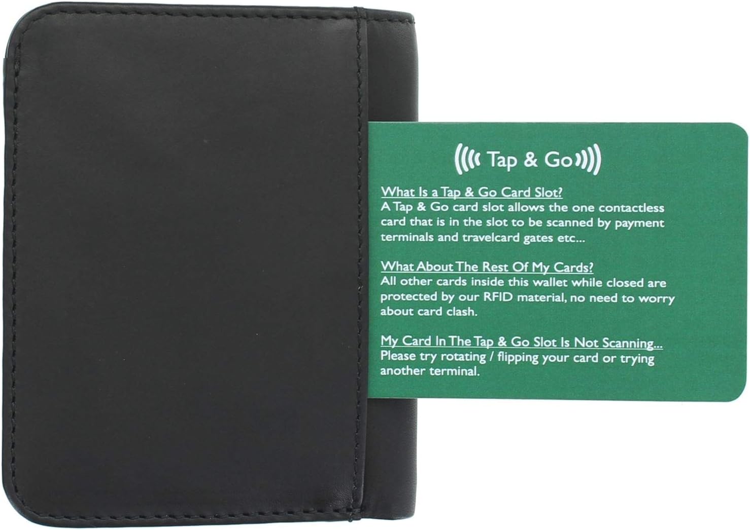 VISCONTI Slim Collection Lank Leather Wallet with RFID and Tap and Go VSL34 Black/Cobalt - Image 5