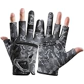 INOGIH Half-Finger UPF50+ Fishing Gloves - Outdoor Breathable Quick-Dry Sun Gloves for Hunting Paddling Sailing Kayaking Hiking Cycling