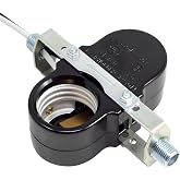 ZE-310D E95014 Double Edison Base Socket, Keyless 2-Light Twin Cluster Kit Medium Base E26 Double Light Socket Lamp Holder with 1/8 IP Bracket and 2 Wire Leads