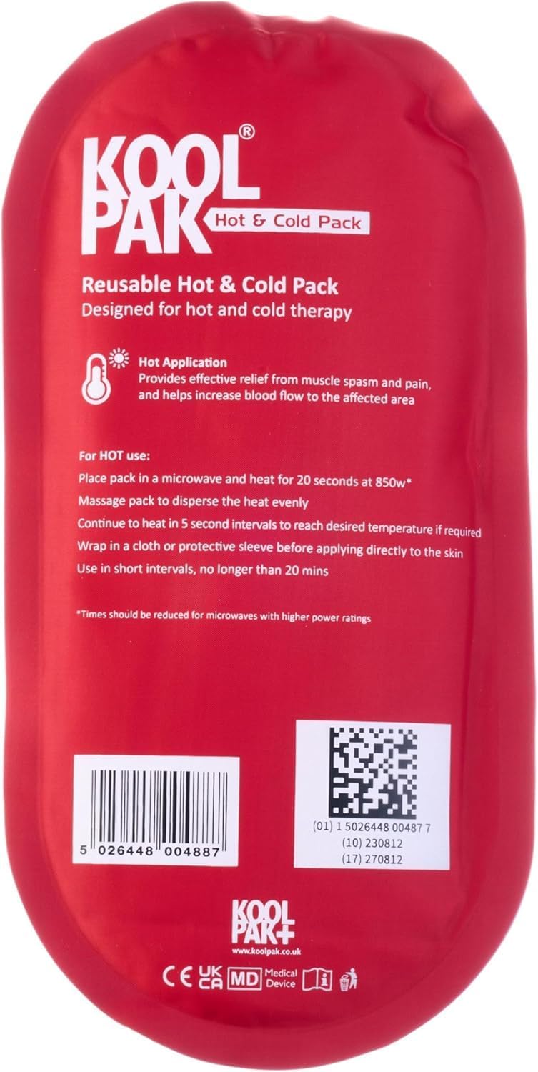 Koolpak Luxury Hot & Cold Reusable Pack Oval 12.5 x 25.5 cm