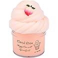 (7oz 200ML) Apricot Cloud Slime, DIY Stress Relief Toy Scented Slime with Cute Slime Fun Charms, Birthday Gifts for Kids Girls Boys, Party Favor