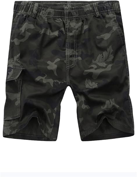 mens elastic waist work shorts