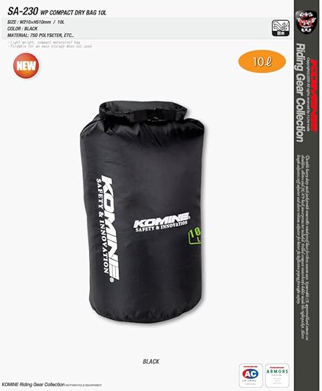 Amazon コミネ Komine バイク用 Wpコンパクトドライバッグ10 27 0cm Sa 230 3 防水 シートバッグ 車 バイク