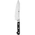 ZWILLING J.A. Henckels Pro 7 Hollow Edge Rocking Santoku Knife, Silver