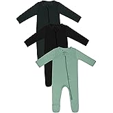 Jimonda Baby Romper Boys Girls Bamboo Pajamas 2-Way Zipper Footed Unisex Zip-Up Sleepers Sleep and Play pjs