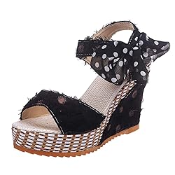 Gibobby Espadrilles for Women Wedge,Flat Wedge Lace