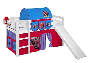 Lilokids Spielbett Jelle 90 X 190 Cm Spiderman Hochbett Weiss