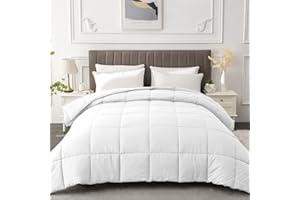 Cal King Quilted Down Alternative Comforter - All Season, Soft, Machine Washable - With Corner Tabs by MATBEBY