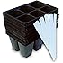 9GreenBox - Seedling Starter Trays, 144 Cells: (24 Trays; 6-Cells Per Tray), Plus 5 Plant Labels