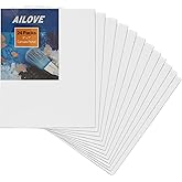 AILOVE Canvases for Painting 5x7 Inch 24-Pack,100% Cotton Primed Painting Canvas Panels, Canvas Boards is for Professionals,Students & Kids, for Acrylic Paint, Oil Paint, Watercolor, Gouache