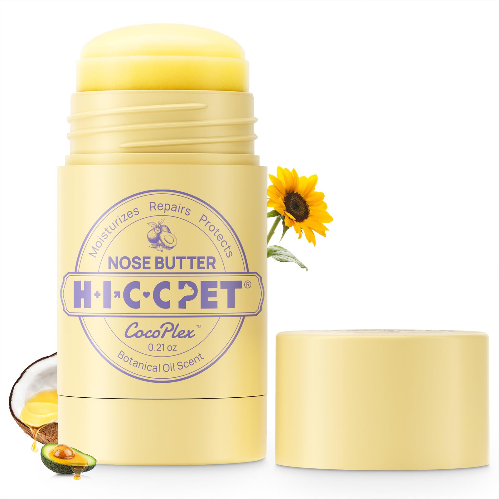 Photo 1 of 2 pack HICC PET Nose Balm for Dog & Cat - Moisturizes Repairs Soothes Dry/Cracked Nose - Dogs Snout Soother with Fermented Coconut Oil, Dog Nose Butter Daily Care & Protection - All Natural & Lick Safe
