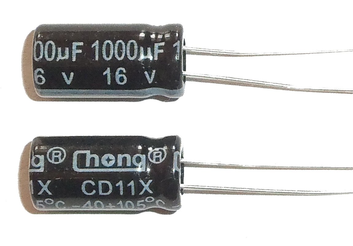 E-Projects B-0002-D12 Radial Electrolytic Capacitor, 1000uF, 16V, 105 C (Pack of 5)