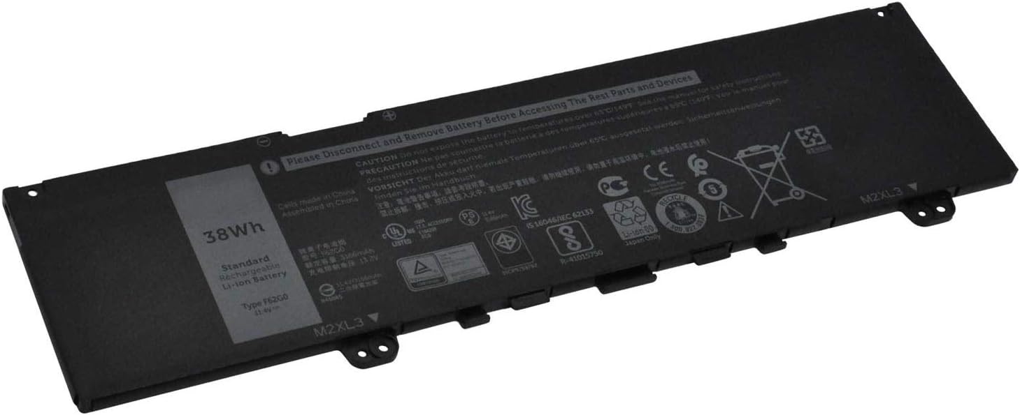 F62G0 F62GO CHA01 RPJC3 0RPJC3 39DY5 039DY5 Laptop Battery Replacement for Dell Inspiron 13 7000 5370 7370 7373 7380 7386 Convertible P83G001 P83G002 P87G001 Vostro 5370 D1525S D1505G(11.4V 38Wh) - Image 4