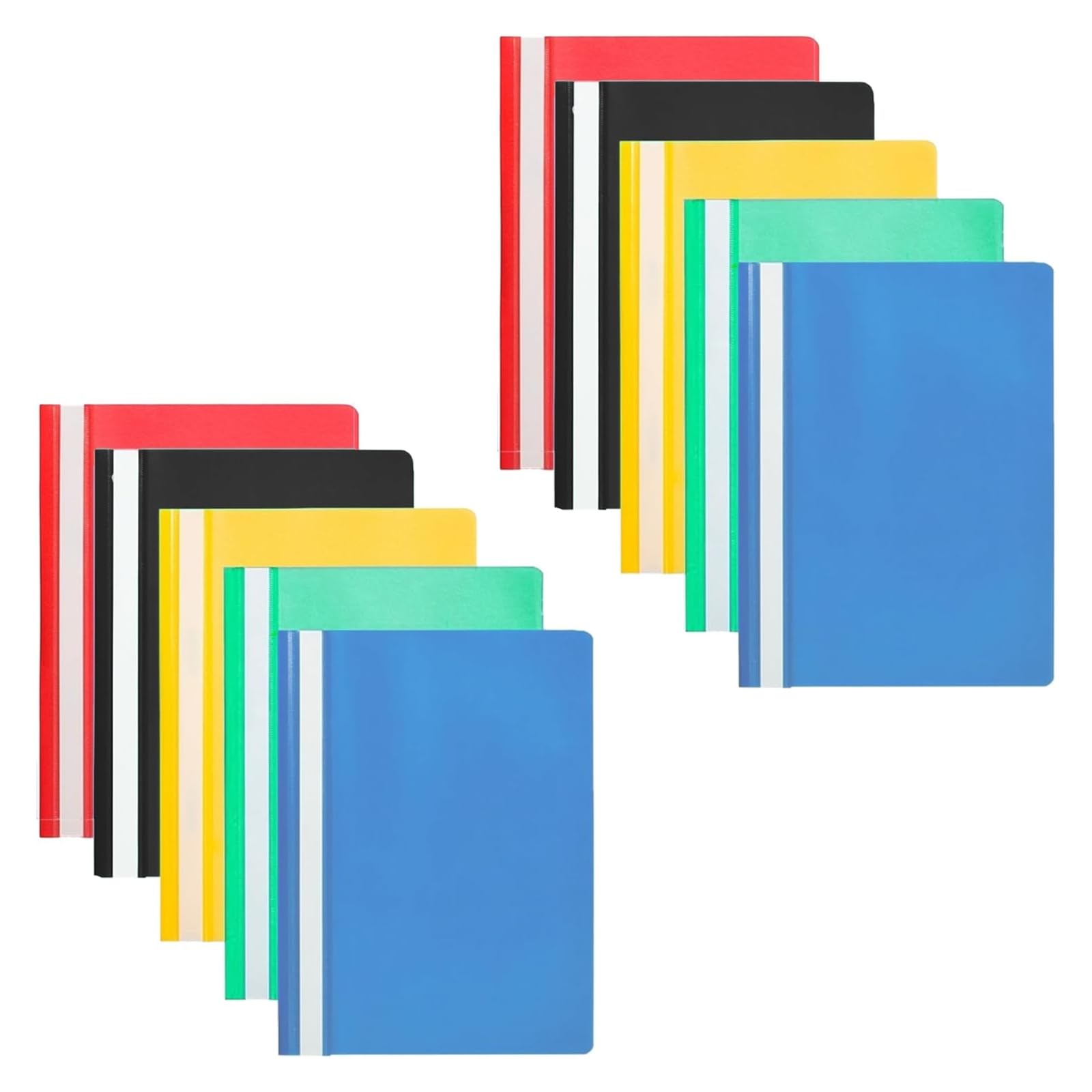 A4 Project Folder,10 Pack Plastic Display Folders Presentation Folders,File Folders Document Organiser Holder for Documents Files Classification (color1)