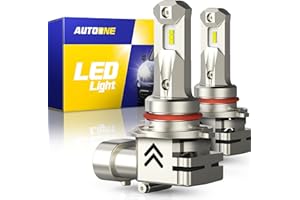 AUTOONE Upgraded 9005 LED Bulbs 22000 Lumens for High Beam, 600% Brighter 6500k White Wireless Plug and Play Canbus Ready Automotive Light Bulb Replacement for Halogen
