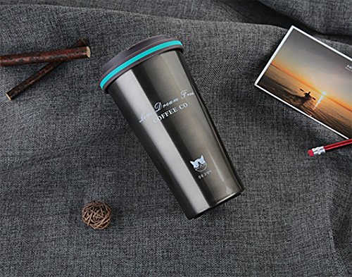 17oz Travel Mug, Stainless Steel Travel Coffee Thermoses Creative Car Vacuum Coffee Tumblers Cup Water Bottle Flask for Outdoors Hot & Cold Drinks