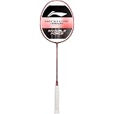 Li-Ning Wind Lite Stealth Carbon Fibre Strung(Wine / Orange Red) Racket With Free Full Cover