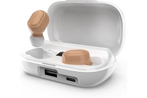 MEIMOUSE Rechargeable Hearing Aids for Seniors with Hearing Loss - Invisible Hearing Amplifiers for Adults with Noise Cancelingand Volume Control Comfort In-ear Hearing Devices