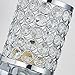 F FEEKENBU Chrome Finish Modern Wall Lamp Bedroom Sconce with Cylinder Crystal Lamp Shade