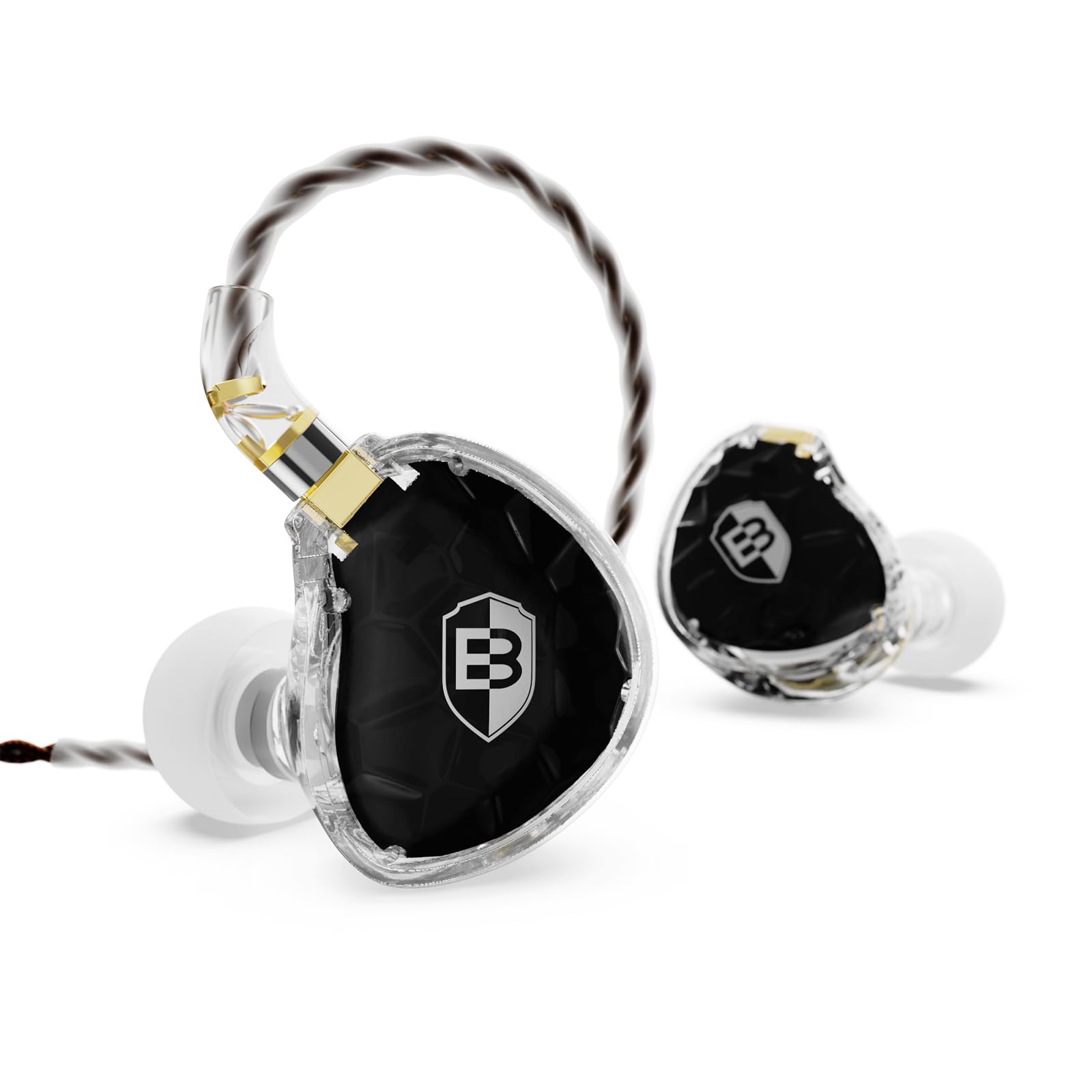 Photo 1 of BASN ASONE 14.2mm Planar Driver in-Ear Monitors Earphone with Two Detachable MMCX Cables for Musicians Drummers Bass Players Singers(Black)
