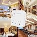 Oviitech 3 Outlet Multi Wall Mount Adapter,Surge Protector,Outlet with Dual 2.1A USB Charging Ports, Wall Plug Extender for Home Travel Office Hotel,White,ETL Listed,2 Pack
