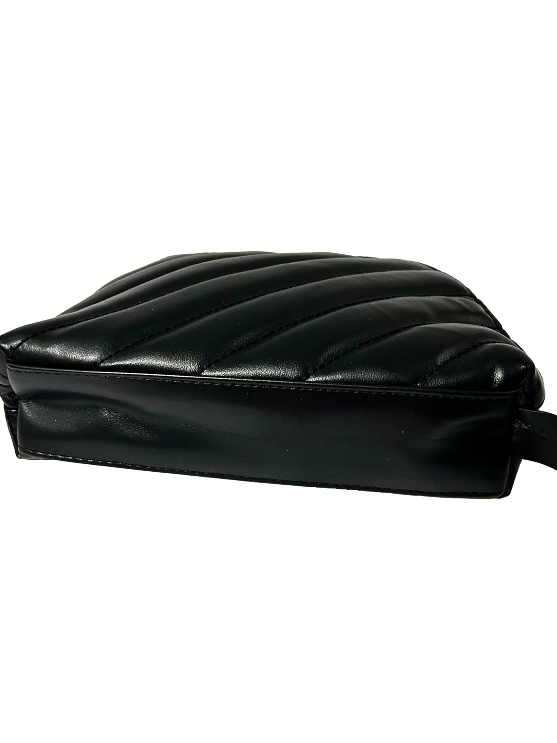 Yves Saint Laurent YSL Cosmetic SMALL BLACK QUILTED DOME Pouch Makeup Bag YSL QUILT Fragrance Bag (MINI/SMALL 6L X 4H X 1W) - 5499