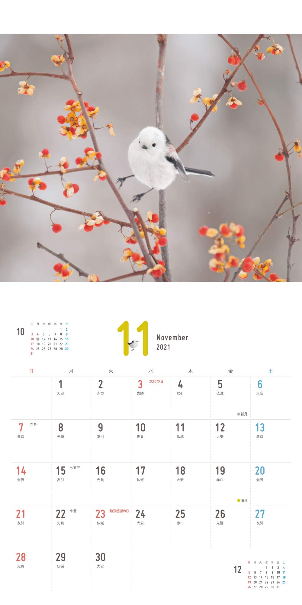 まんまるかわいい雪の妖精 シマエナガちゃん Calendar 21 インプレスカレンダー21 小原 玲 本 通販 Amazon