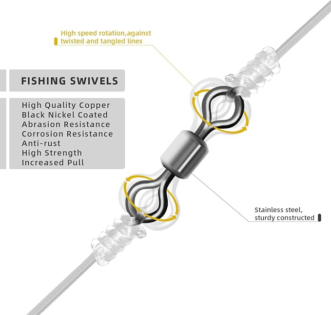 micro swivels for fly fishing