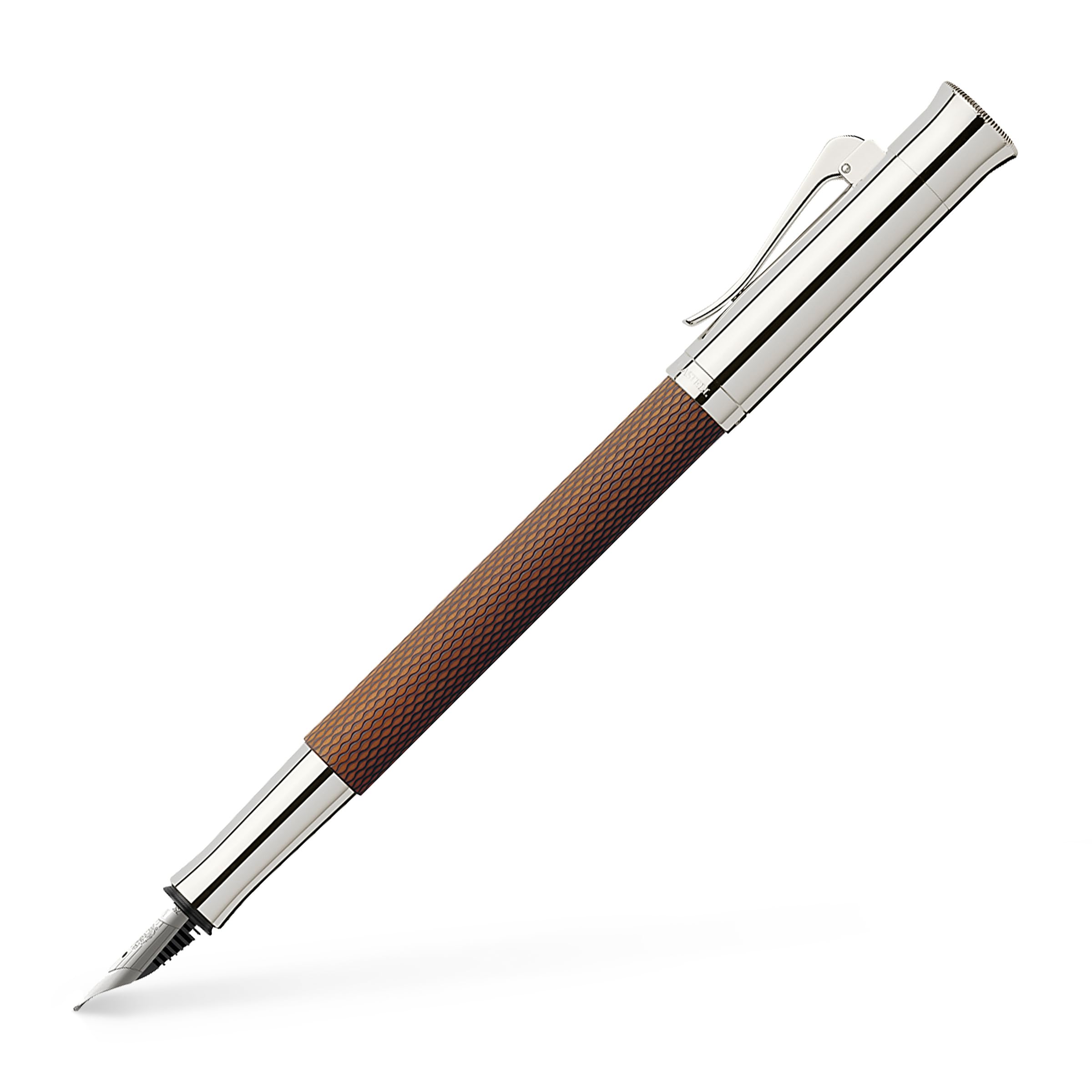 Graf von Faber-Castell Medium Guilloche Fountain Pen - Cognac — image 1