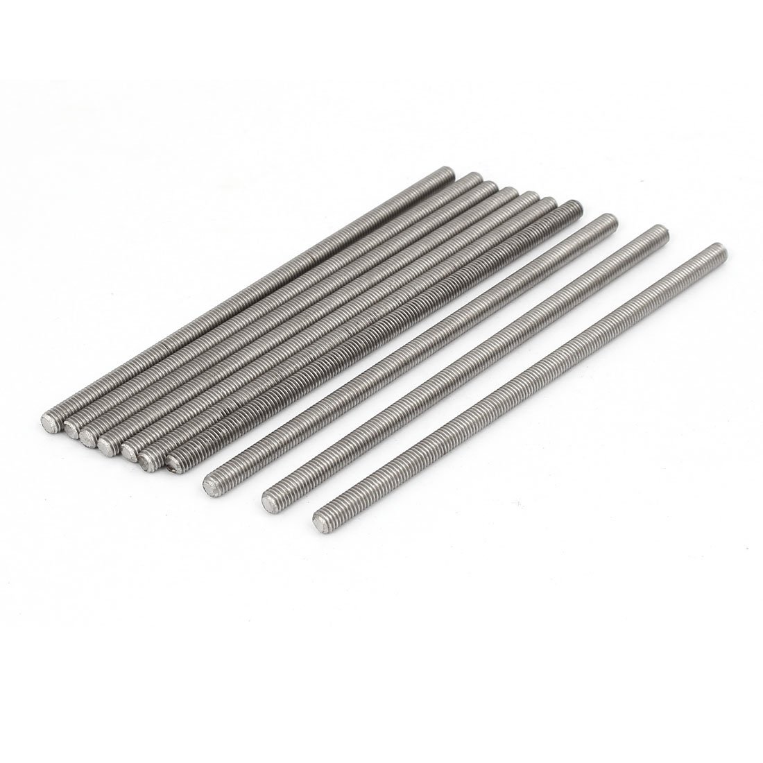 Sourcingmap M5 x 120mm 304 Stainless Steel Fully Threaded Rod Bar Studs Fasteners 10 Pcs