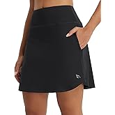 BALEAF Women's 18" Tennis Skorts Skirts Knee Length with Liner Shorts High Waisted Golf Pickleball Athletic with Pockets