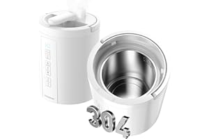 JACK & ROSE Healthy Warm Mist Humidifiers for Bedroom, 3L/100oz Stainless Steel Humidifier Easy Clean, Steam Humidifier for Living Room, Whisper-Quiet, Filterless and Simple Use