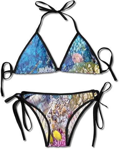 Trajes de baño Vista Inferior del Mar Rojo Egipcio con Criaturas