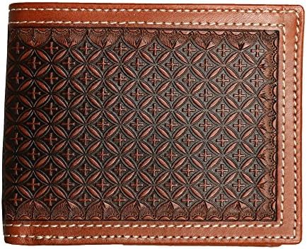 Company Brown & Black Cross Bi-Fold Wallet (C1173B)
