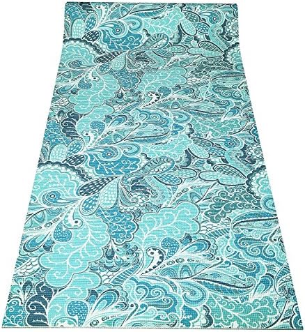 CALLFO Thick High Density Yoga Mat Print Reversible Yoga Mat 72X24inch Nonslip Anti-Tear Pilates Bikram Hot Yoga Mats for Exercise and Fitness(6mm)