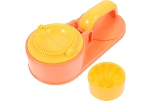 Alipis 1 Set Dumpling Wrapper, 2-in-1 Dough Pressing Dumpling Skin, Orange, Plastic, 9.92x4.52x2.75 Inch, for Home Kitchen, Easy to Use and, Makes Dumplings and Buns Quickly