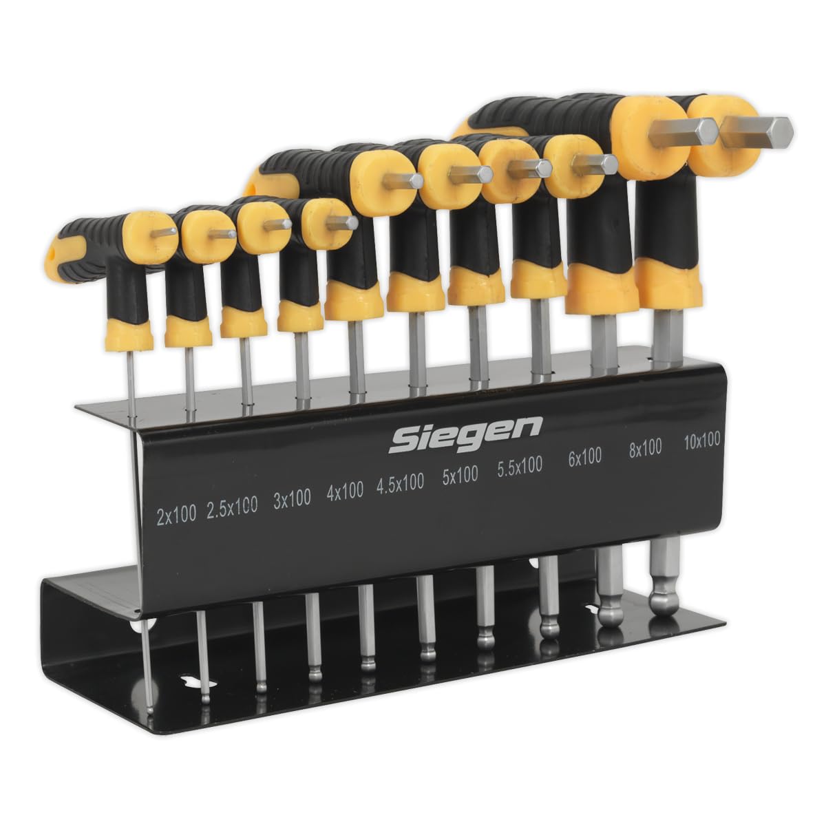 Siegen by Sealey 10pc T-Handle Ball-End Allen Key Hex Set - S01150