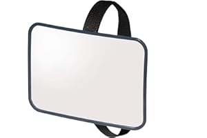 Jolly Jumper Baby Mirror Standard - Non-Rotating Wide View Rear-Facing Car Mirror with Headrest Mount & Shatter-Resistant Sur