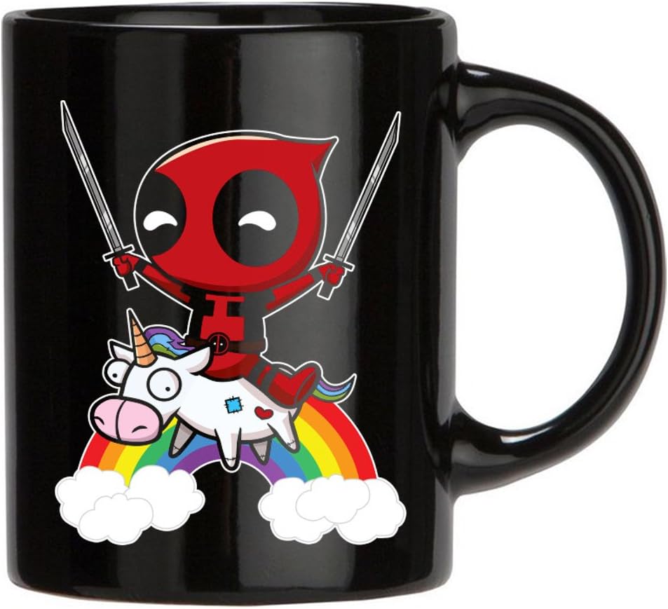 Deadpool Riding a Unicorn Mug
