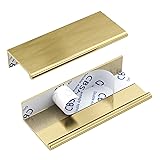 goldenwarm 6 Pack Adhesive Cabinet Handles Gold