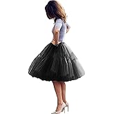 AiberLisha Short Tutu Tulle Skirt Elastic Waist for Festival Party Evening