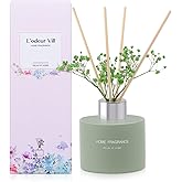 L'odeur Vill Flower Reed Diffuser Set 3.38fl oz/Vanilla Bathroom Diffuser Self Decor Home Fragrance