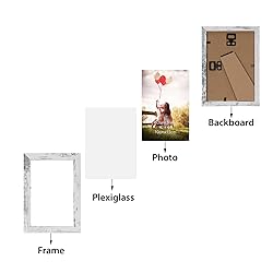 HORLIMER 4x6 Picture Frame Set of 15, Distressed