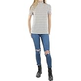 Anne Klein Women's Solid Mock Neck Top