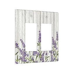 Rustic Wooden Plank Lavender Light Switch Plate