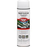 Rust-Oleum Athletic Field Striping Marking Paint, Water-Based, White, 12pk | AF1600 System, 17oz. Bright inverted striping paint for grass sports fields; marks turf, lines &amp; logos, fast-dry. Pack of 12.
