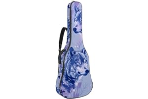 onvolytix 40 41 42 Inch Acoustic Guitar Bag, 0.4 In Thick Sponge Padded Guitar Case Gig Bag with Back Hanger Loop and 2 Pocke